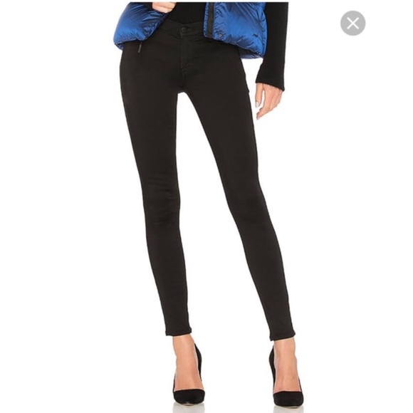 NWT J Brand 485 Mid Rise Skinny Black Sateen Jeans - Picture 3 of 6